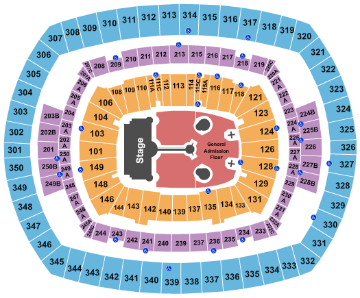 MetLife Stadium Coldplay Seating Chart